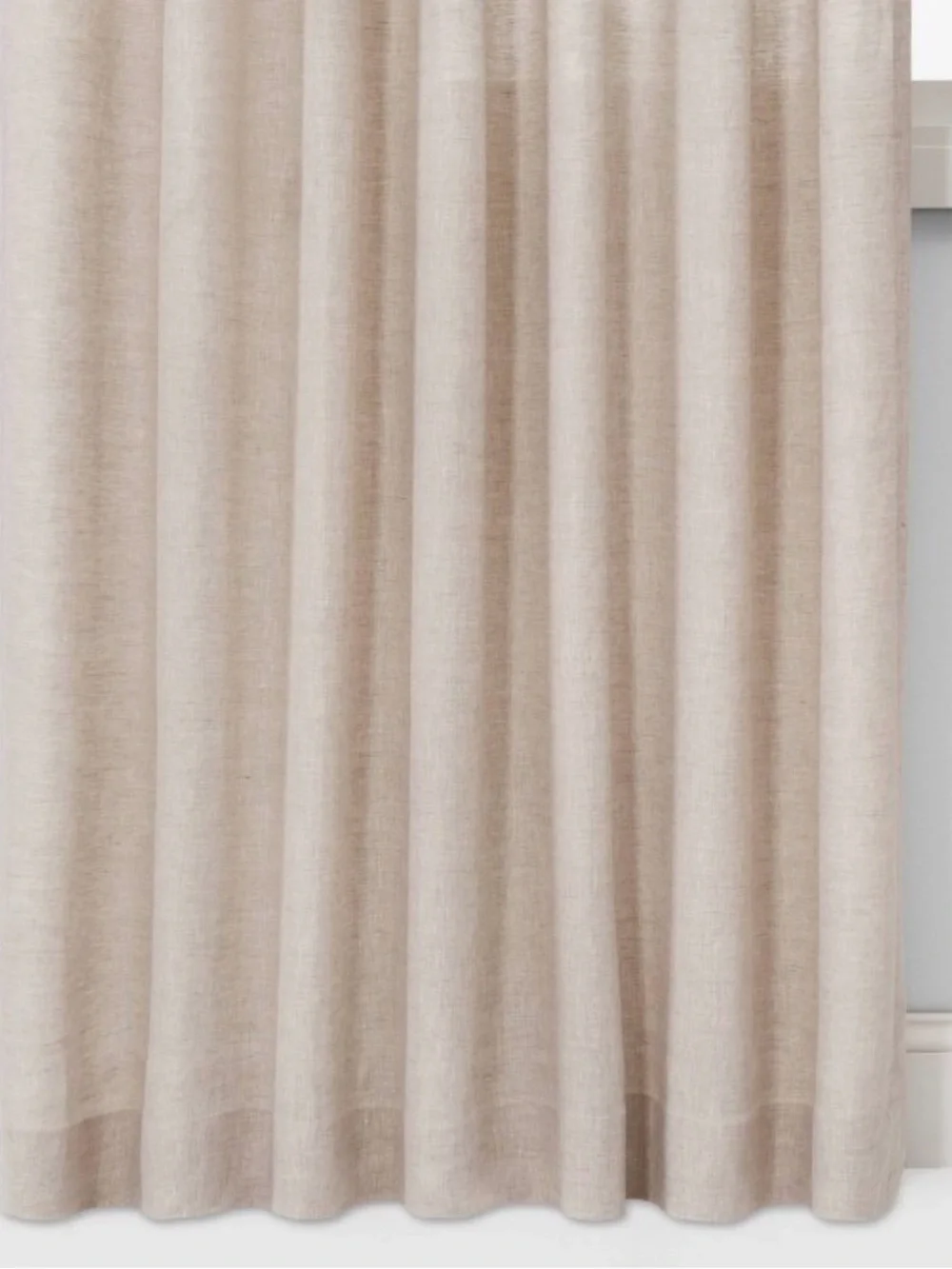 54” x 84” Curtain Panel Neutral 100% Linen Panel